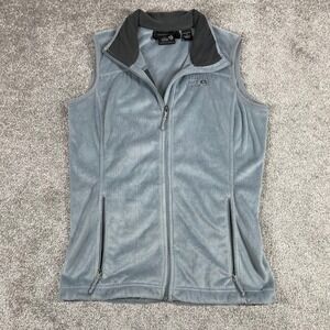 Mountain Hardwear Vest Womens Small Fleece Zip Up Outerwear Outdoors Light Blue